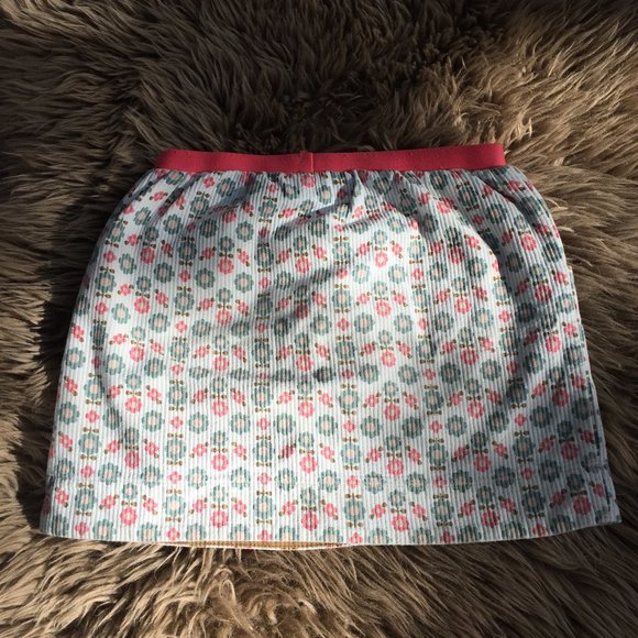 PetitBateau pink & grey floral skirt w/pockets - size 5G - Picture 7 of 9